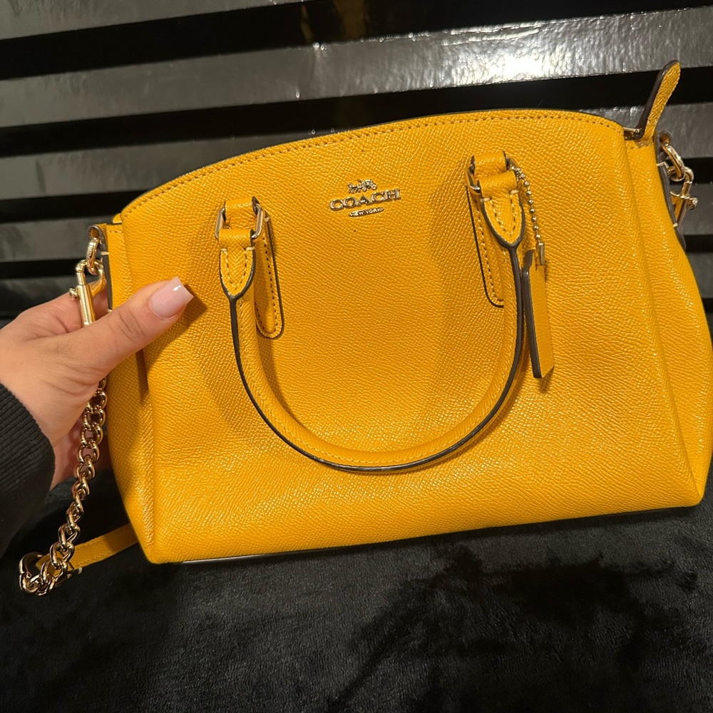 Coach Vibrant Yellow Leather Satchel